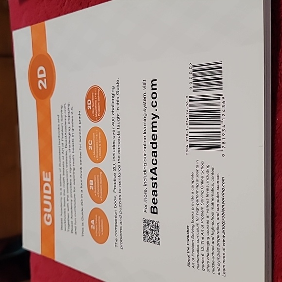 Set of 2 Beast Academy Math Guide and Practice 2D level books - Picture 3 of 8